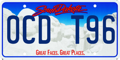 SD license plate 0CDT96