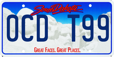 SD license plate 0CDT99