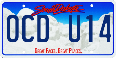SD license plate 0CDU14