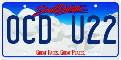 SD license plate 0CDU22
