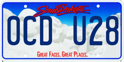 SD license plate 0CDU28