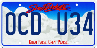SD license plate 0CDU34