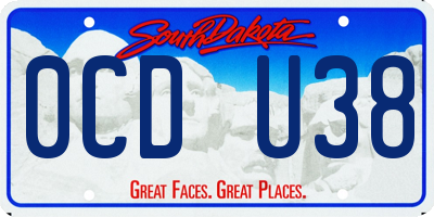 SD license plate 0CDU38