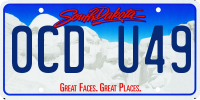 SD license plate 0CDU49