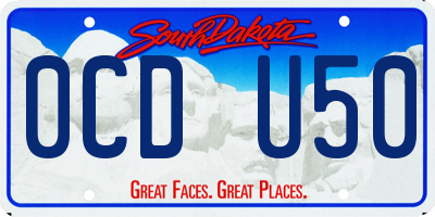 SD license plate 0CDU50