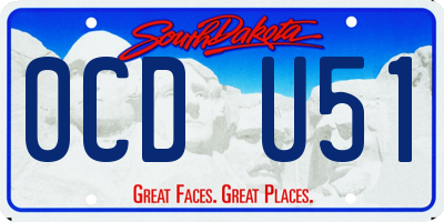 SD license plate 0CDU51