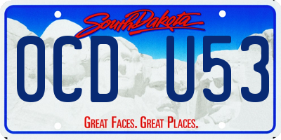 SD license plate 0CDU53