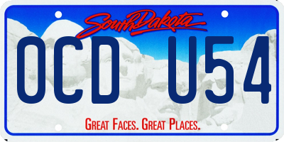 SD license plate 0CDU54