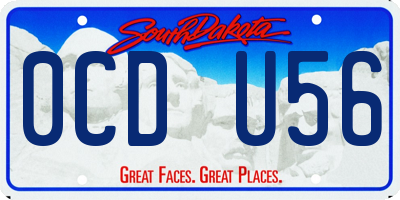 SD license plate 0CDU56