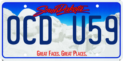 SD license plate 0CDU59