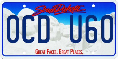 SD license plate 0CDU60