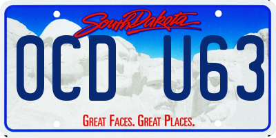 SD license plate 0CDU63