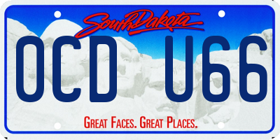 SD license plate 0CDU66