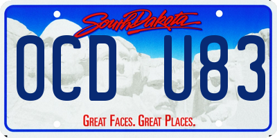 SD license plate 0CDU83