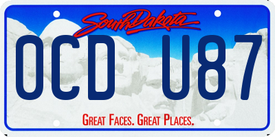 SD license plate 0CDU87