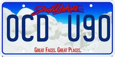 SD license plate 0CDU90