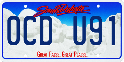 SD license plate 0CDU91