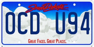 SD license plate 0CDU94