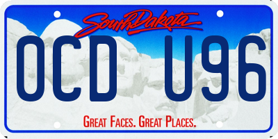 SD license plate 0CDU96