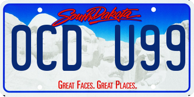 SD license plate 0CDU99