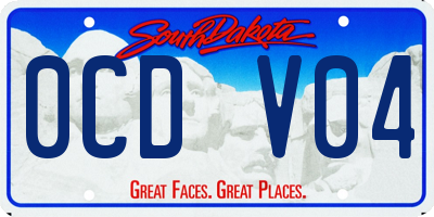 SD license plate 0CDV04