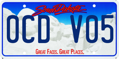 SD license plate 0CDV05