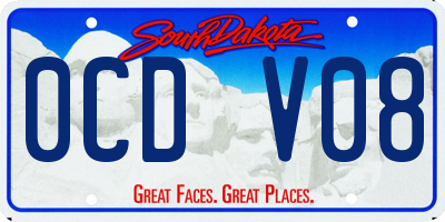 SD license plate 0CDV08