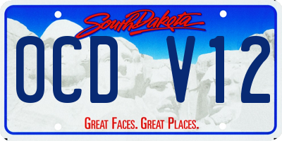 SD license plate 0CDV12
