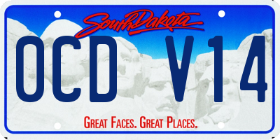 SD license plate 0CDV14