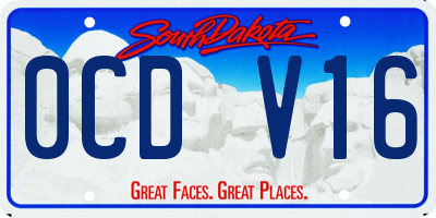 SD license plate 0CDV16