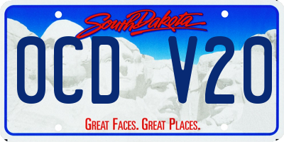 SD license plate 0CDV20
