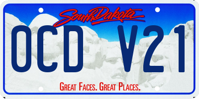 SD license plate 0CDV21