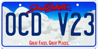 SD license plate 0CDV23