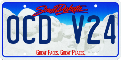 SD license plate 0CDV24