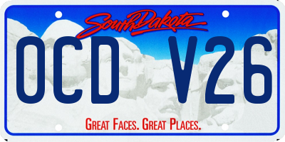 SD license plate 0CDV26