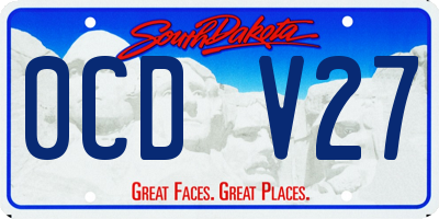 SD license plate 0CDV27