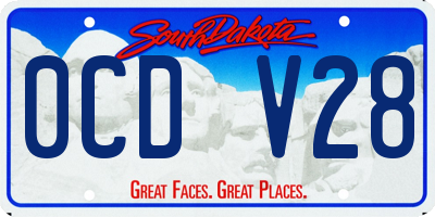 SD license plate 0CDV28