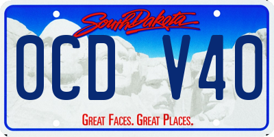 SD license plate 0CDV40