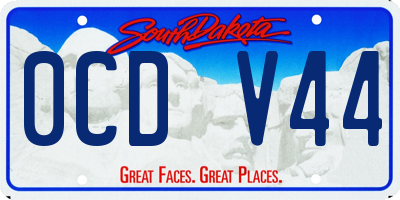 SD license plate 0CDV44