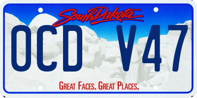 SD license plate 0CDV47