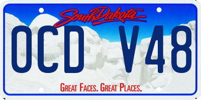 SD license plate 0CDV48