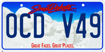 SD license plate 0CDV49