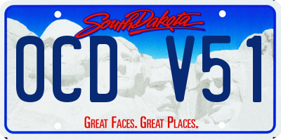 SD license plate 0CDV51