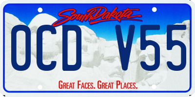 SD license plate 0CDV55