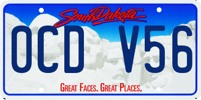 SD license plate 0CDV56