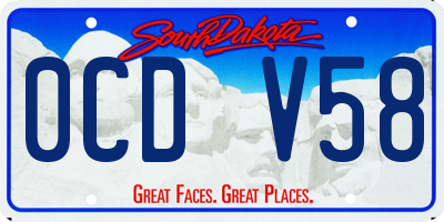 SD license plate 0CDV58