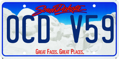 SD license plate 0CDV59