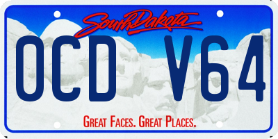 SD license plate 0CDV64