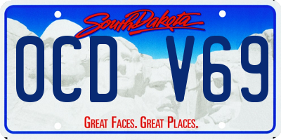 SD license plate 0CDV69