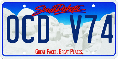 SD license plate 0CDV74